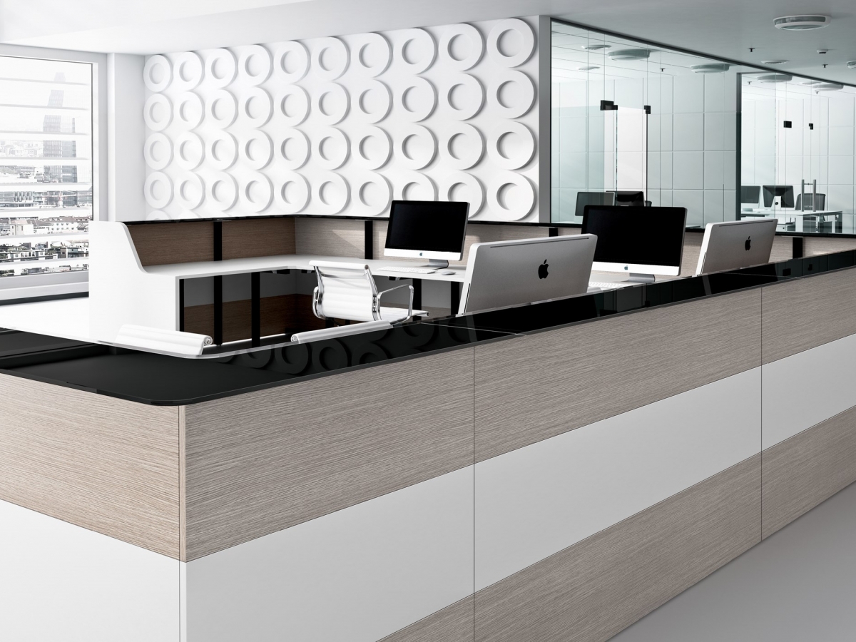 Banque d'accueil modulable et personnalisable - PROGRESS - Design élégant et matériaux haut de gamme_9