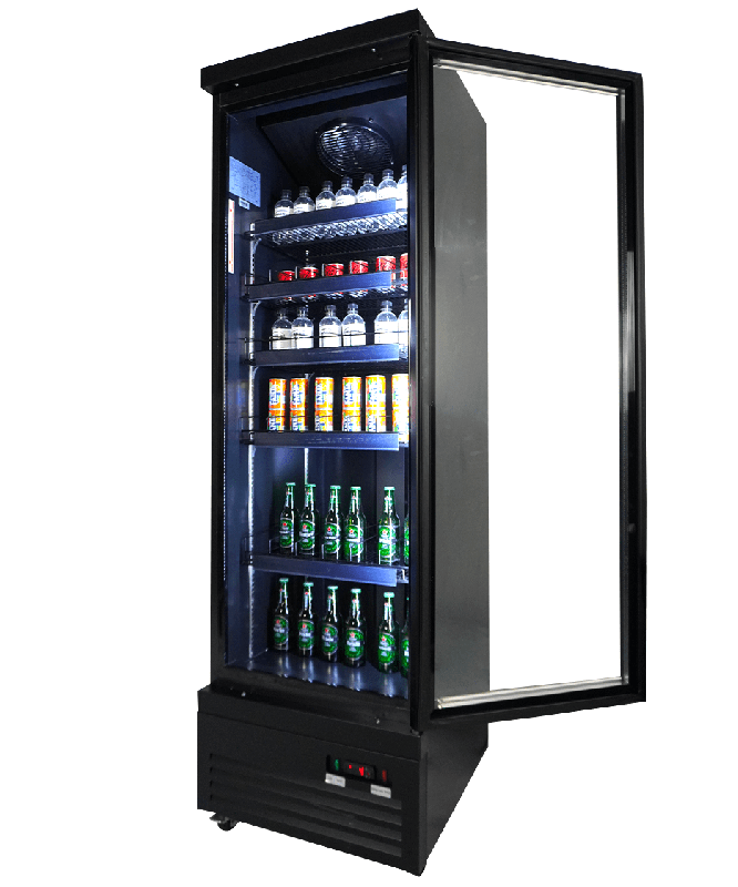 Réfrigérateur 1 porte en verre noir ceb-500r bl l620 7526.0100 COMBISTEEL_9