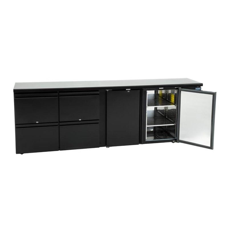 Arrière-bar Série U 2 portes et 4 tiroirs GL456 Polar_9