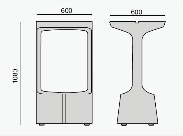 Table mange-debout intérieur/extérieur Karla - Sokoa - Anthracite, Avec plateau verre_9