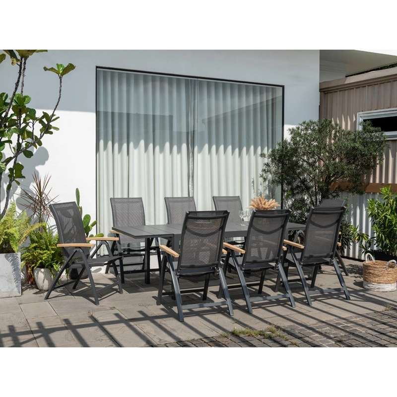 Fauteuil de jardin inclinable essence 71,1x61,9x107,1cm – MTF – aluminium et teck – 2nab3129_9