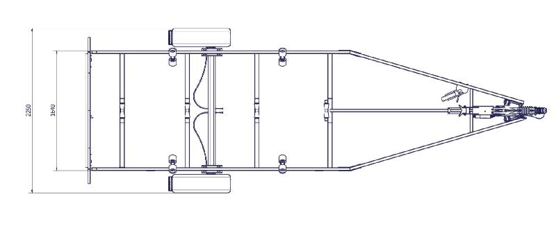 6m30-2m20 1x1800kg- 1800 kg - VLEMMIX - Remorque Porte-Bateau_9