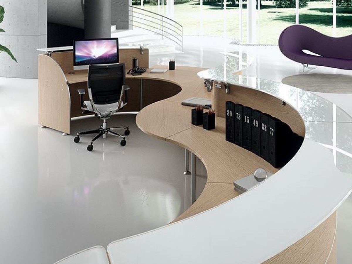 Banque d'accueil modulable arrondie - DV701 ABAKO_9