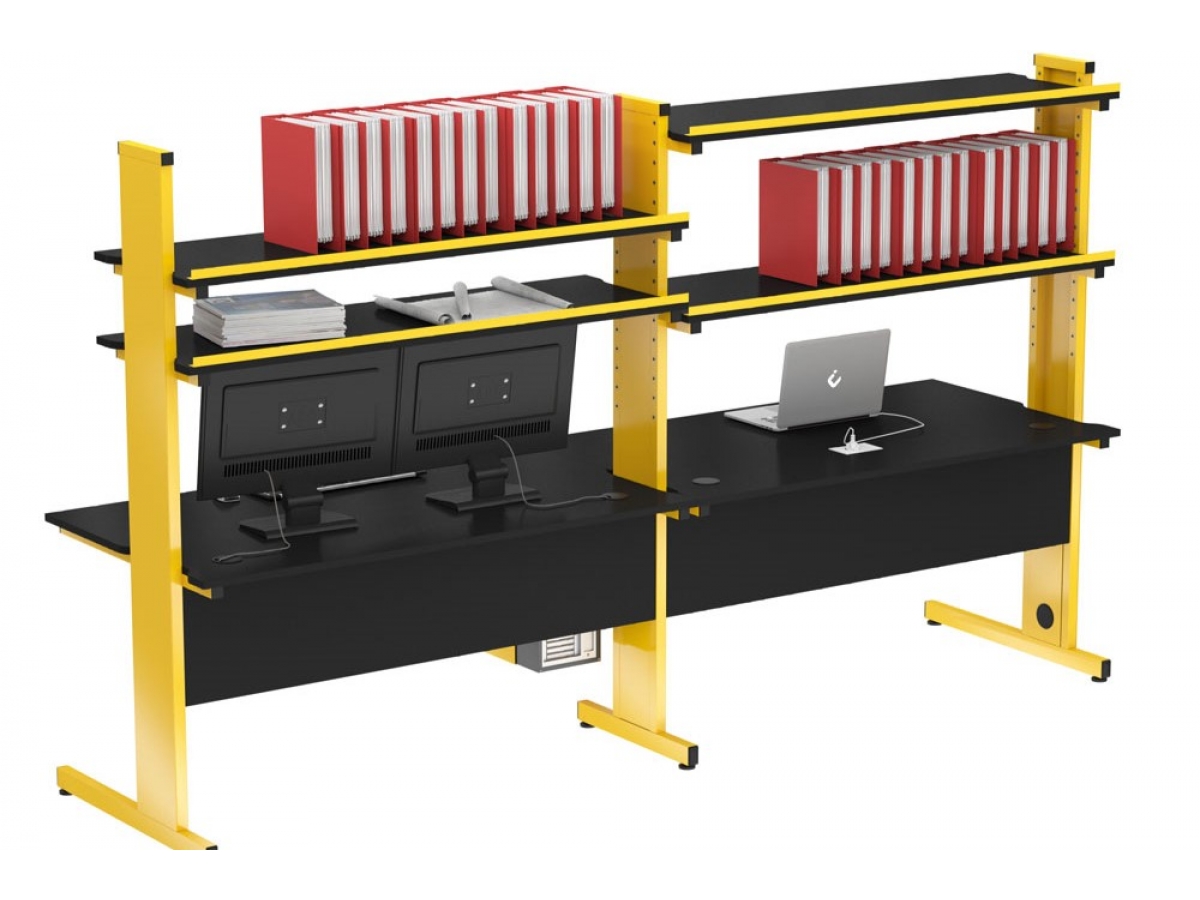 Table informatique multi-niveaux modulable pour l'aménagement des espaces techniques, salles serveurs ou laboratoires - DATA_9