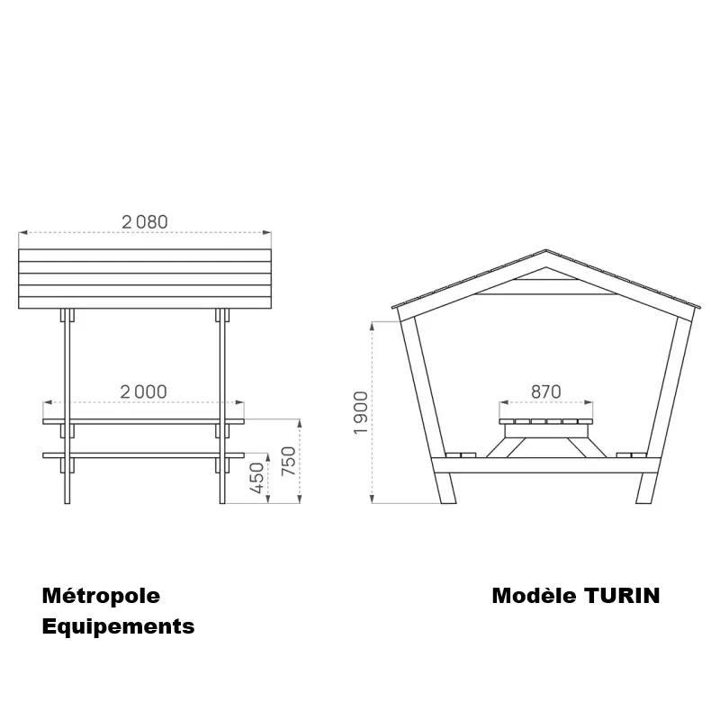 Table pique-nique avec ombrière_9
