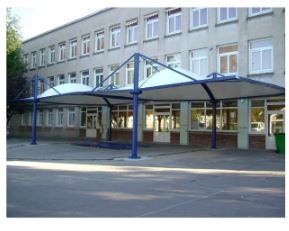 Préaux en toile - modèles de 50m², 52m² et 69m² pour école - TEMPO avec structures galvanisées_9