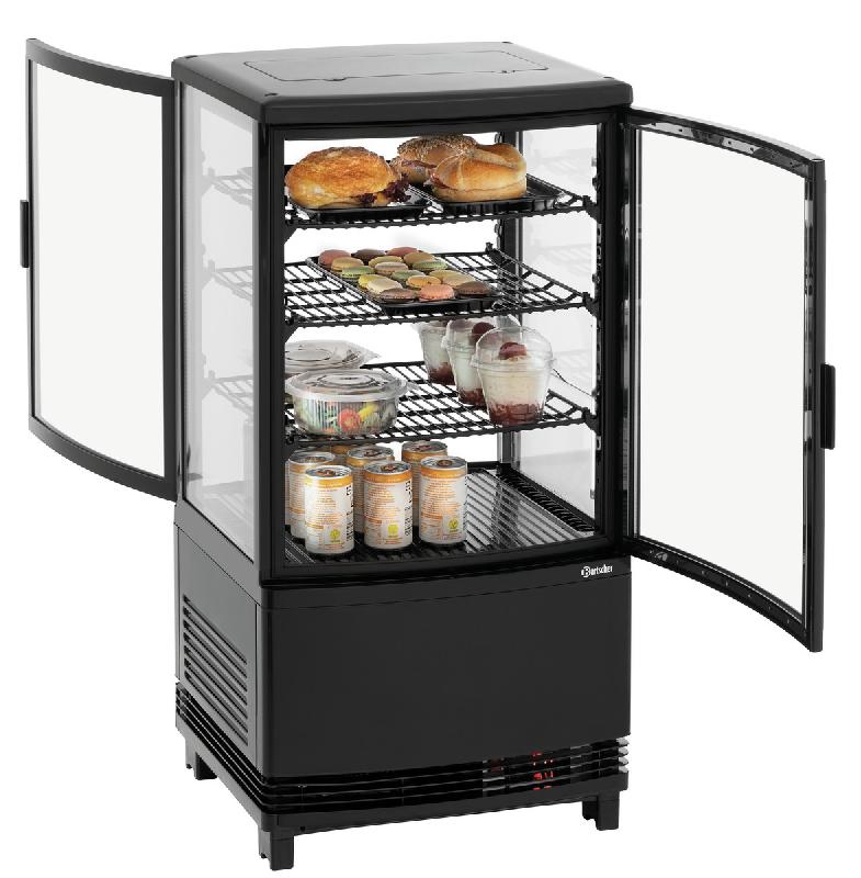 Mini-vitrine réfrigérée 64L2T noire 700358GV1 Bartscher_9