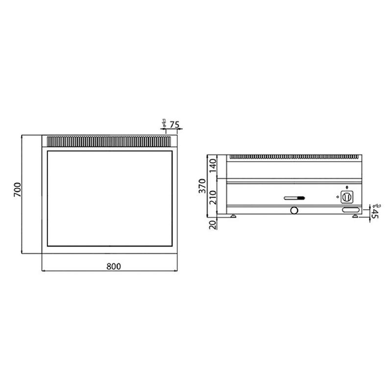 Bain-marie électrique sur meuble - 2x GN 1/1 - Meuble 2 portes Inox | GGM - Mario 700_9