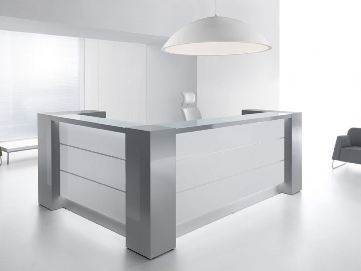 Banque d'accueil moderne et lumineuse à éclairage LED - VALDE - avec configurations ergonomiques et options sur mesure_9