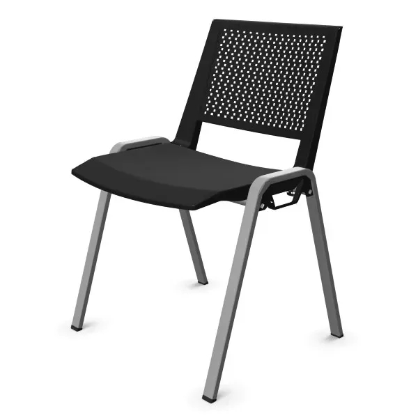 Chaise visiteur empilable So Caserte - P12, Kit d'accroche AC57, Sans_9