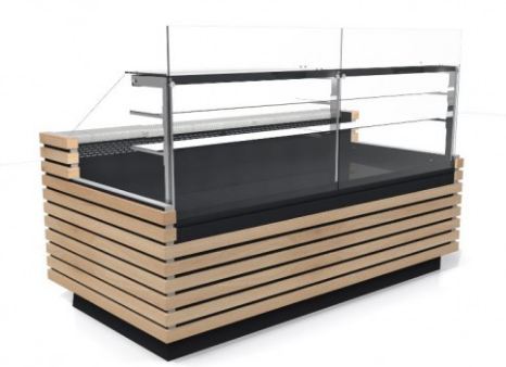 Vitrine professionnelle avec étagères et éclairage LED