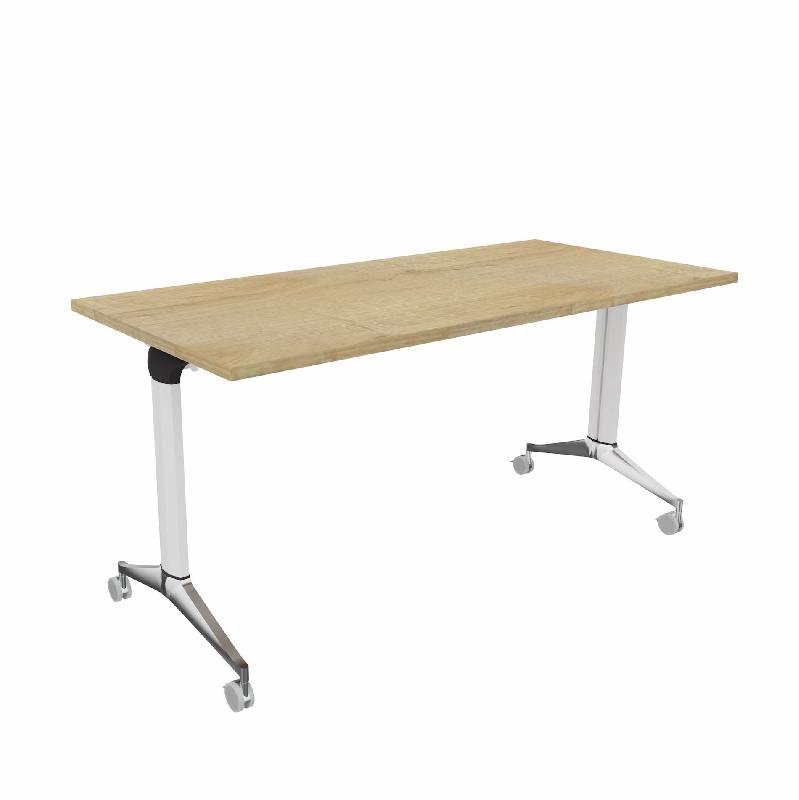 Table à plateau rabattable NET - Mobel Linea - Blanc 9010, 150, Chêne veiné_9