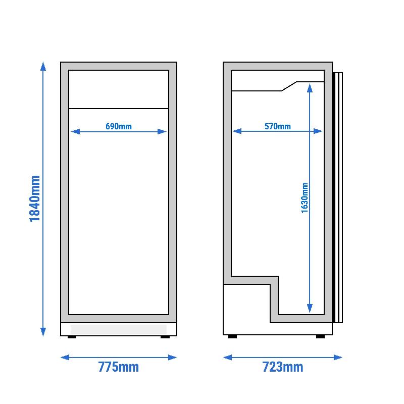 Réfrigérateur de stockage ECO 600 L - 1 porte - Inox AISI 430 - Air pulsé_9