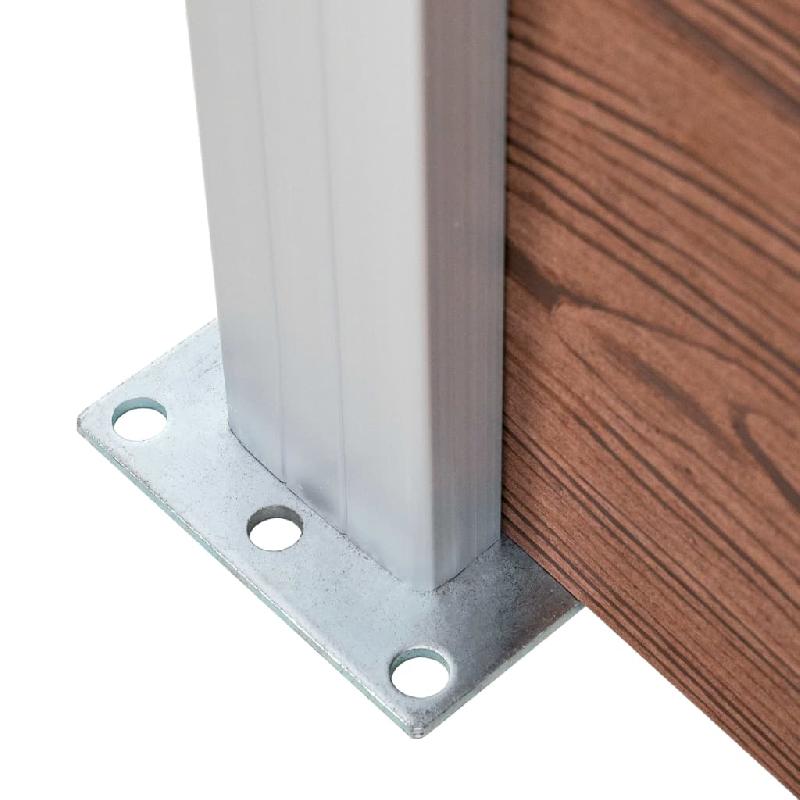 Vidaxl clôture de jardin wpc 1391x186 cm marron 3053213_9