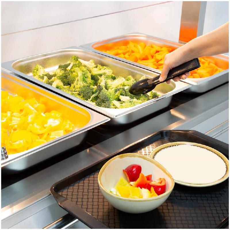 Buffet central mobile avec plaque chauffante 4 x GN 1/1 - Buffalo - JB187_9