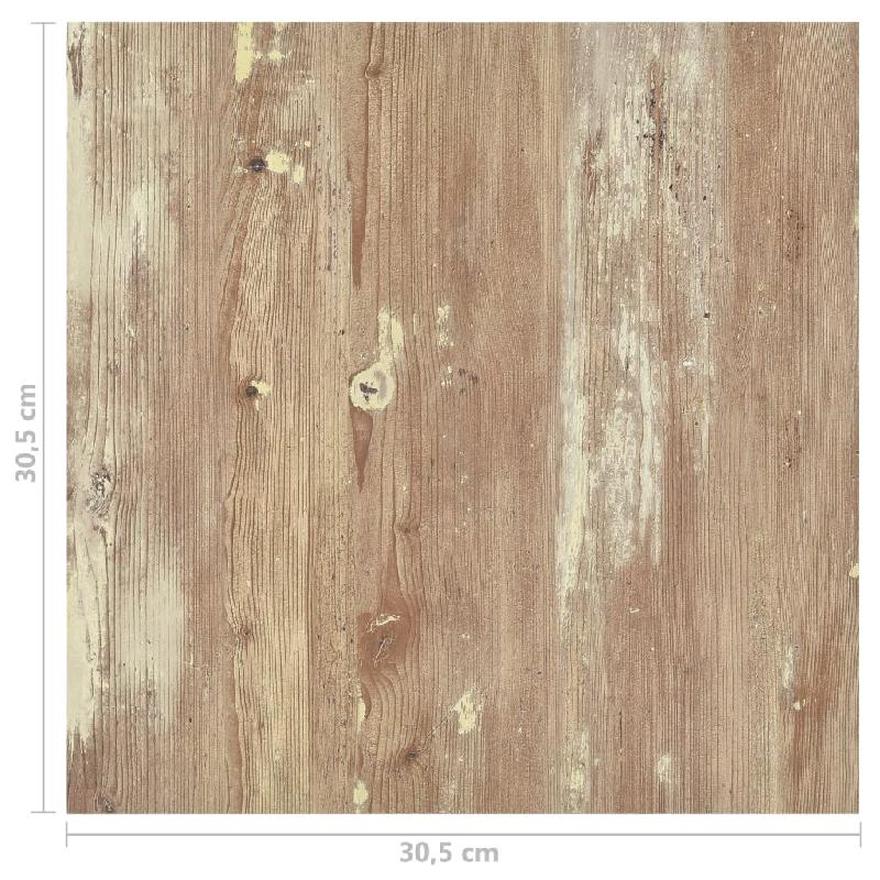 Vidaxl planches de plancher autoadhésives 55 pcs pvc 5,11 m² marron 324672_9