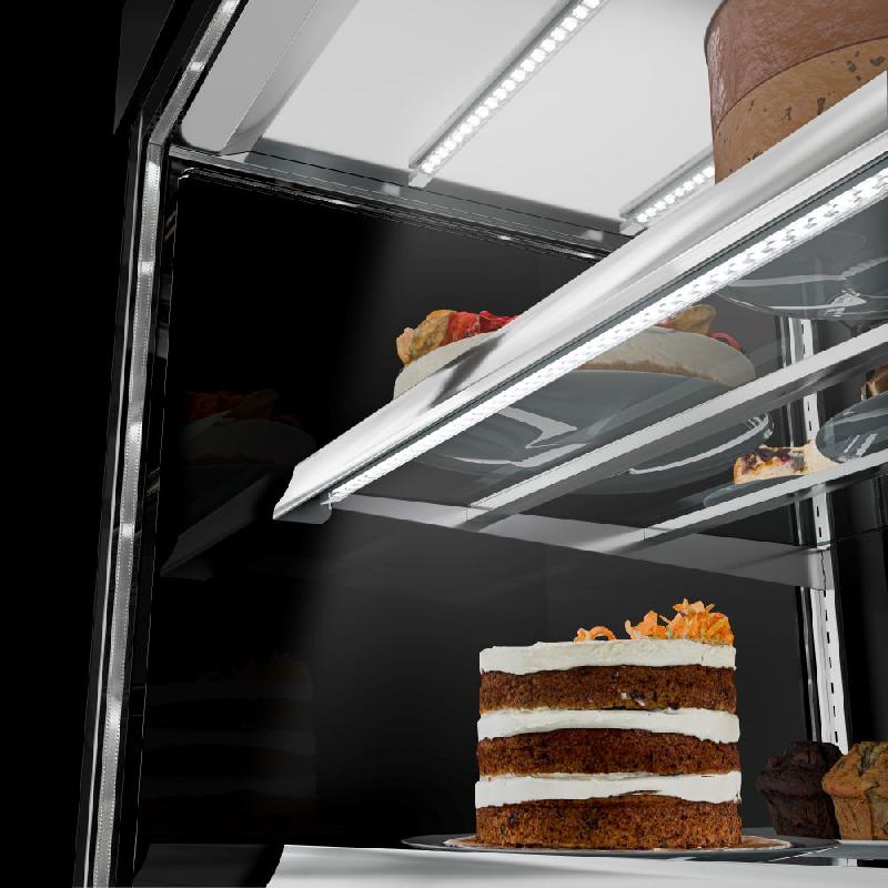 Vitrine réfrigérée pour pâtisserie MADRID - 1000 mm - 3 étagères - Noir_9