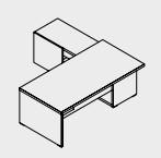 Bureau de Direction Mito réglable en hauteur - MDD - 219, Droite, Sycomore foncé_9