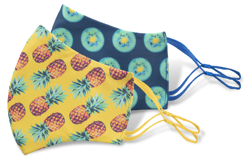 Masque facial personnalisé - lavable, réutilisable, taille adulte, impression sublimation - 2 couches polyester et coton_9