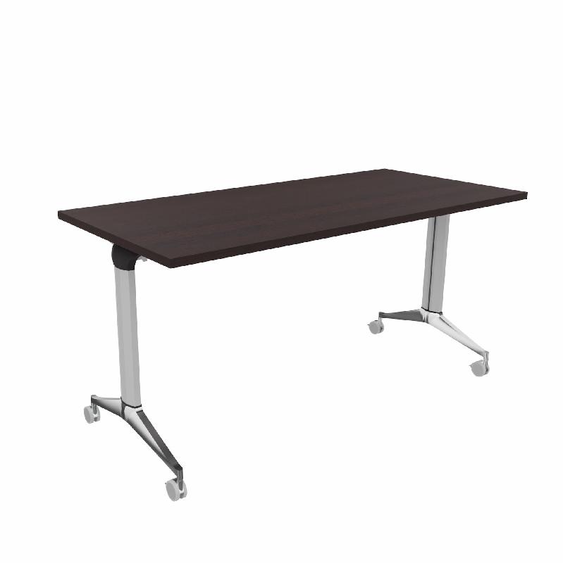 Table à plateau rabattable NET - Mobel Linea - Argent Ral 9006, 120, Wenge_9