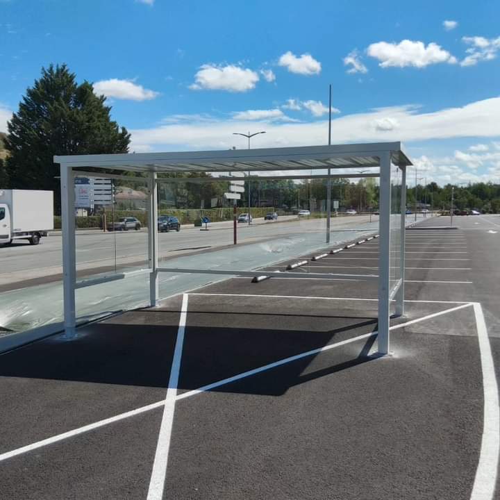 Abri 2 roues à toit plat en bac acier nervuré pour tous types de parkings ou d'espaces publics - MIGA_9