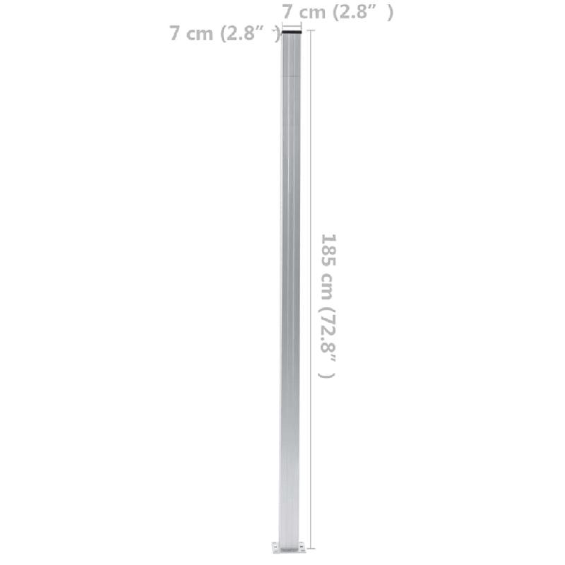 Vidaxl clôture de jardin wpc 180x187 cm gris 3053266_9