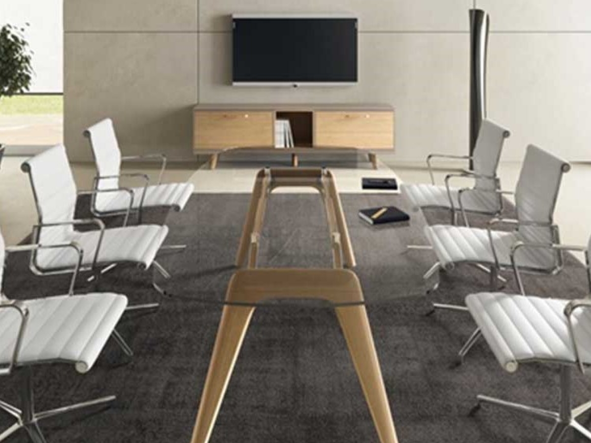 Table de réunion directionnelle RAIL - Lignes pures, design italien et finitions personnalisables_9