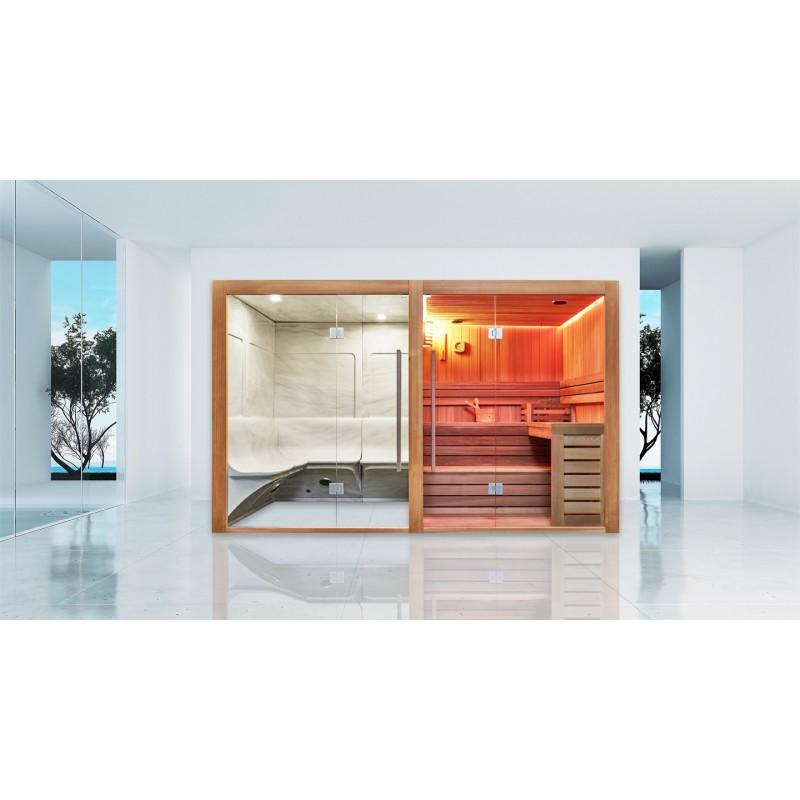COMBI SAUNA HAMMAM BOREAL® SUBLIMATION ROUGE - 8 PLACES - 340*175*210_9