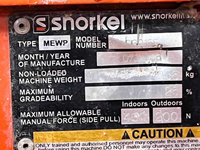 SNORKEL s3215e nacelle ciseaux 6,5m electrique_9