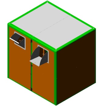 Cache-bac pour colonne d'appoint volontaire - Accepte 2 bacs 4 roues - Structure résistante bois ou acier_9