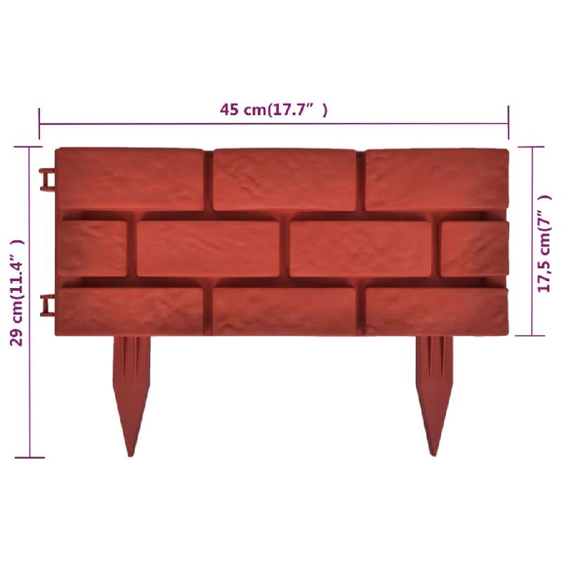 Vidaxl clôture de jardin avec design de briques 11 pcs 141257_9