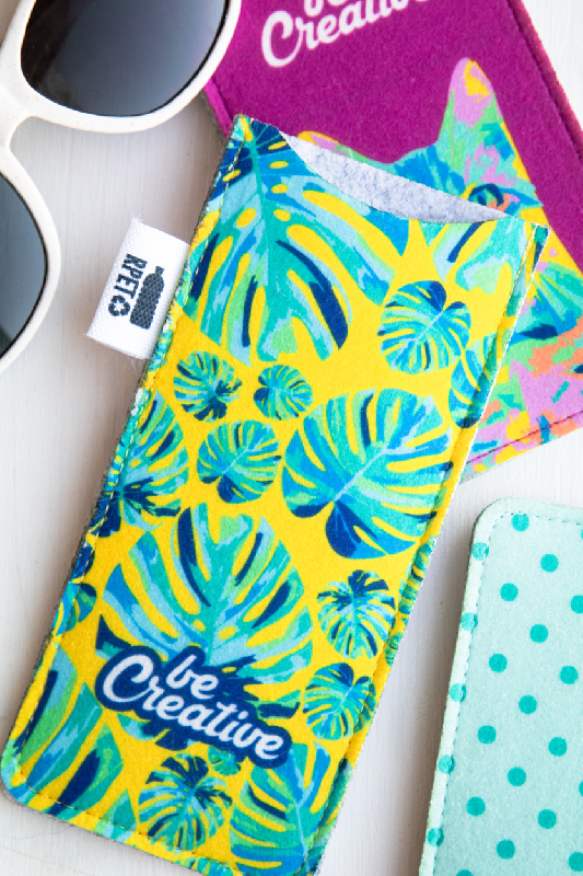 Étui à lunettes de soleil en feutre RPET personnalisé - Impression quadri - Labélisé RPET_9