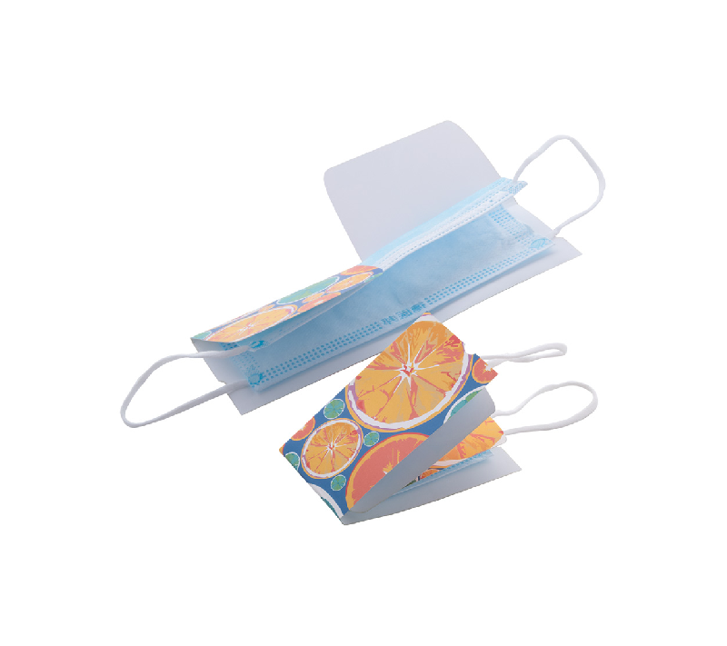 Étui pliable pour masque facial jetable - Impression quadri incluse - Couleur blanche - Minimum 250 pièces_9