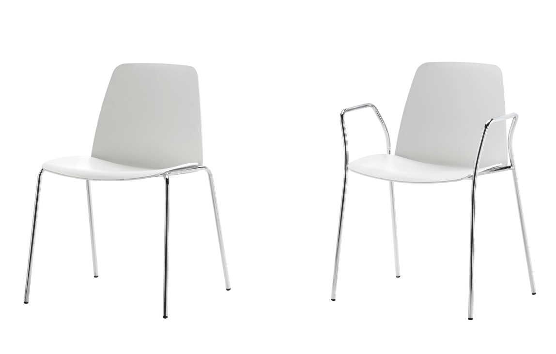 Lunia - Chaise empilable en polypropylène personnalisable, 13 coloris, multiples piètements_9