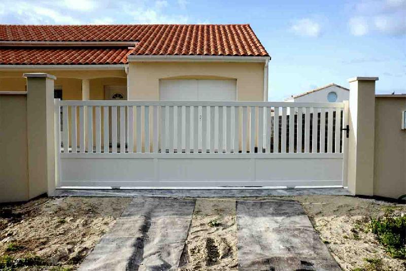 Portail coulissant semi barreaudé - 4000 / 1600_9