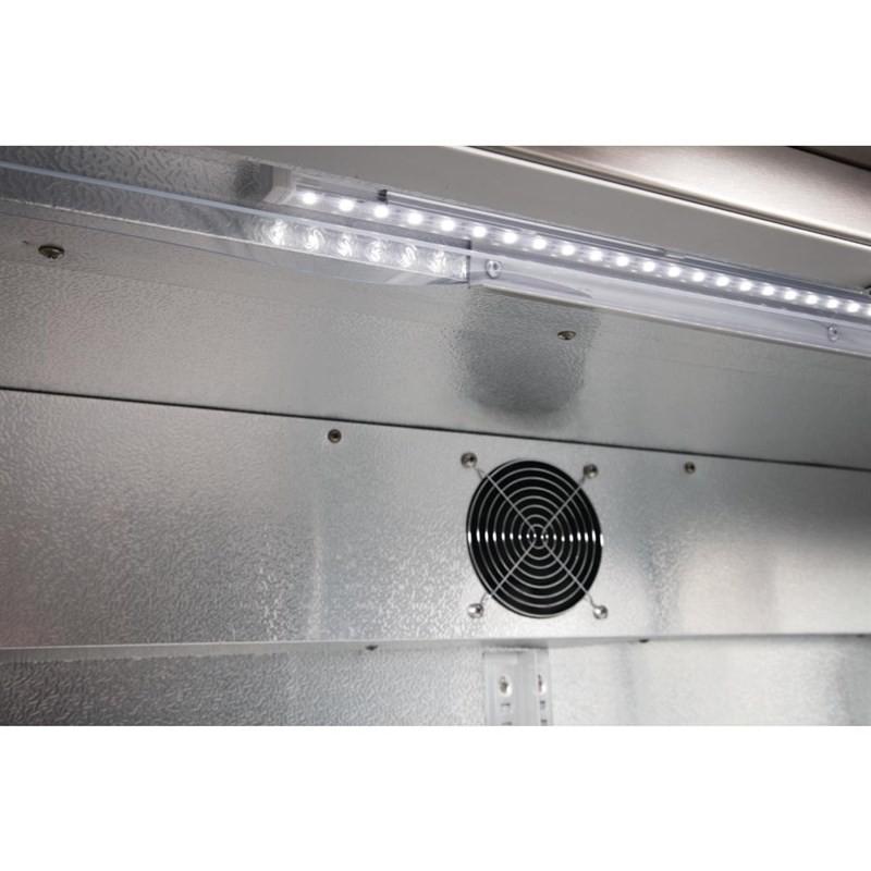 Arrière-bar deux portes pivotantes Série G inox 208L GL008 Polar_9