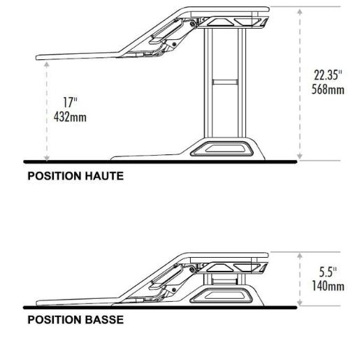 Station assis-debout ergonomique LOTUS - Réduction du travail sédentaire et mobilité_9
