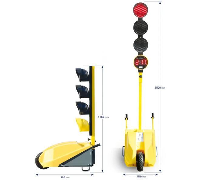 FEUX DE CHANTIER TRICOLORES tts tempo avec telecommande d'occasion_9