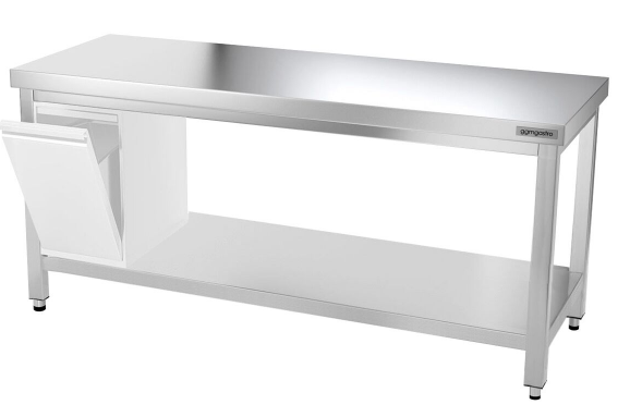 Tables Inox centrales Premium avec Etagère - P 600 mm | Ggm -_9
