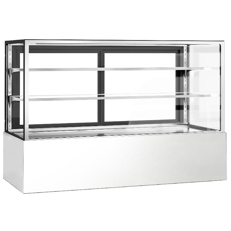 Vitrine réfrigérée pour pâtisserie - 1800 mm - 2 étagères - Inox_9