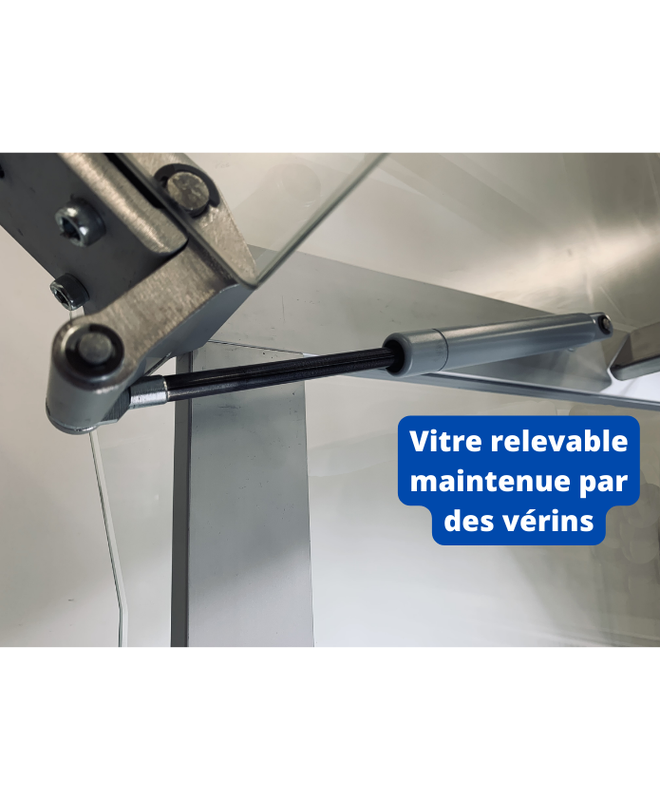 Vitrine réfrigérée traditionnelle VALOA - EINF 937, 937 mm largeur, LED, plexi coulissant, -1°C à +5°C_9