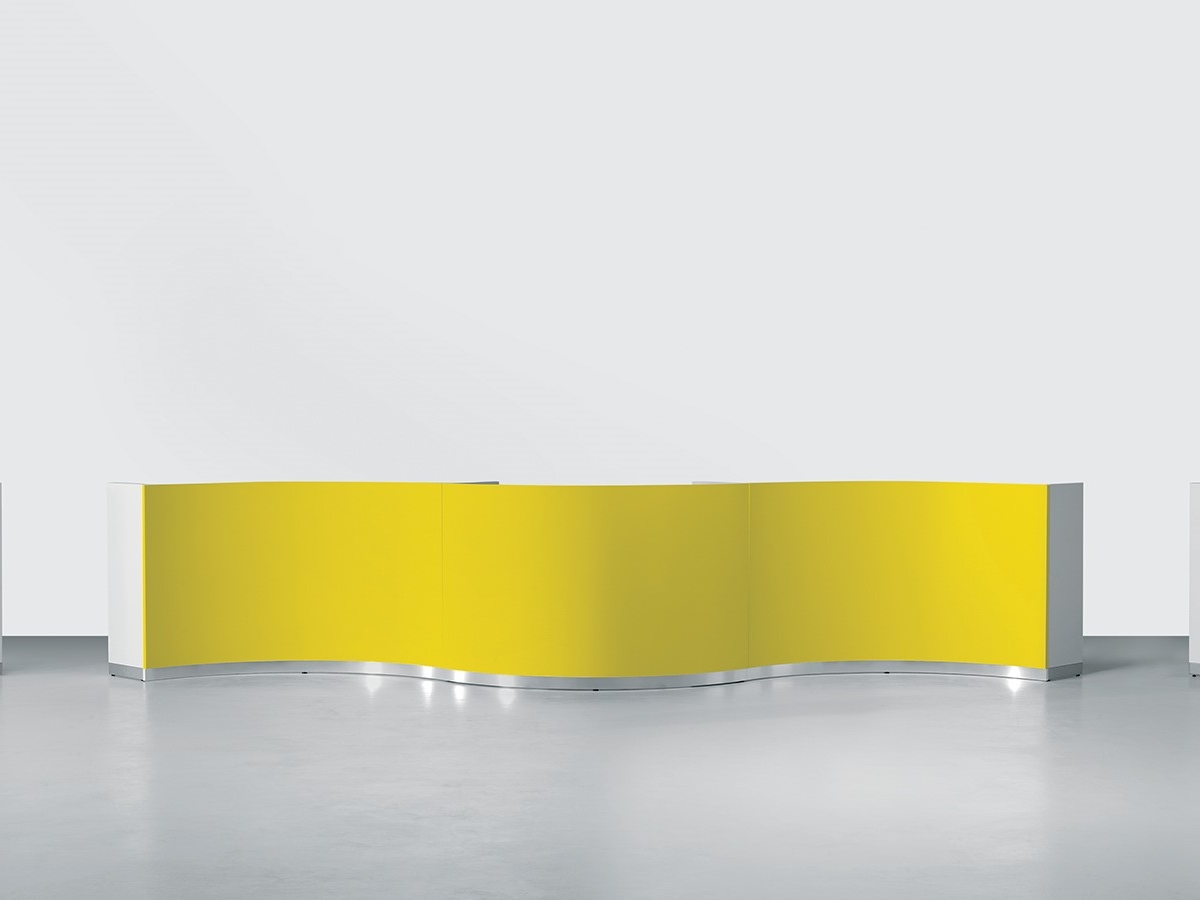 Banque d'accueil modulaire personnalisable - BENGENTILE avec options LED et PMR_9