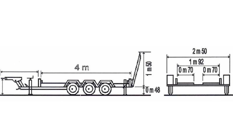 Moiroud TR3500 Remorque porte-engins 3,5T 3 essieux neuve MOIROUD_9