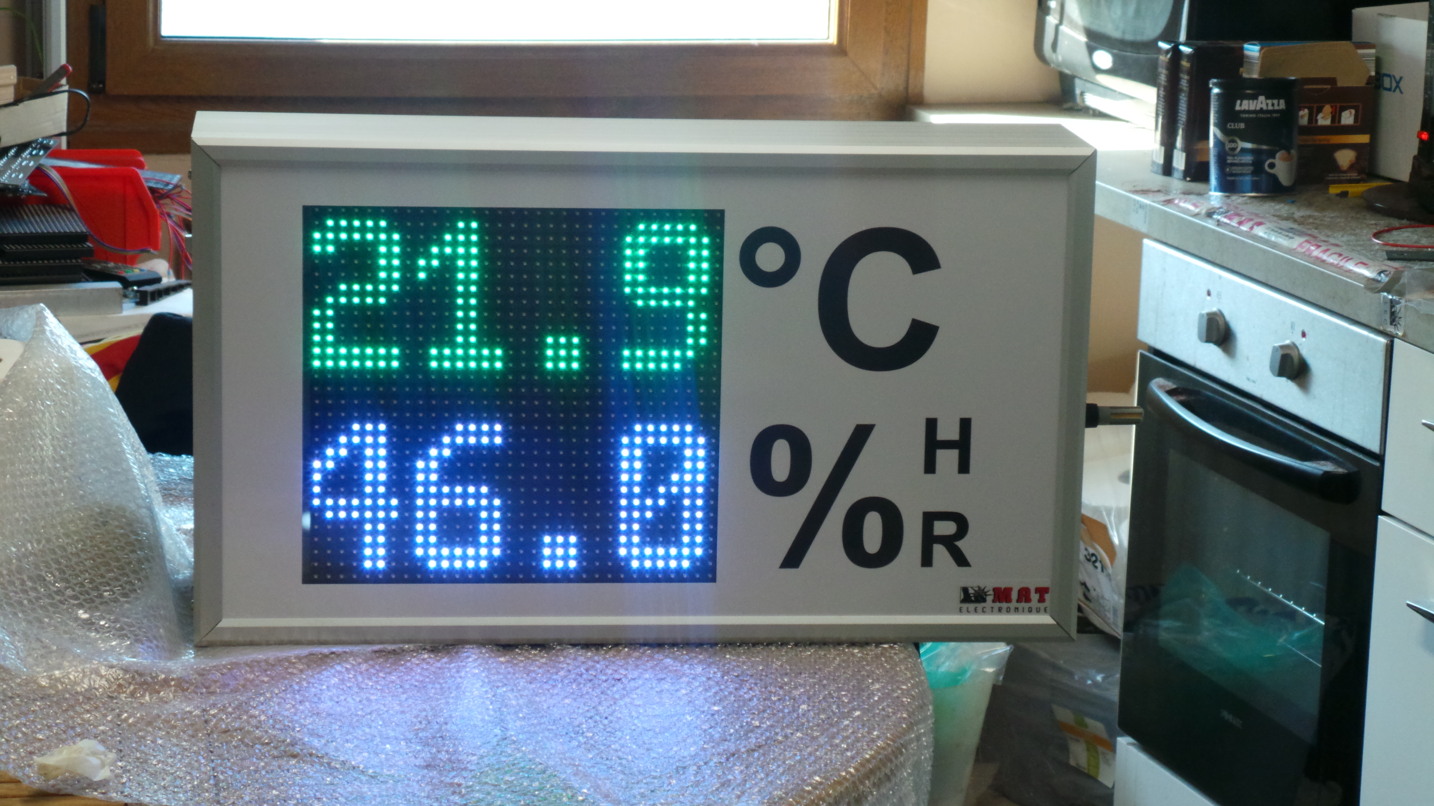 Afficheur lumineux LED pour afficher heure, date, température(s), chronomètre - MHD - MHDC - MHDT et MHD2T_9