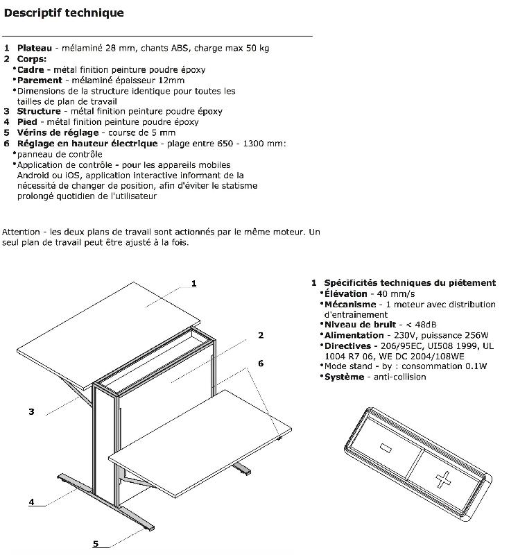 Bureau électrique 2 personnes Flow - MDD - 180, Anthracite_9
