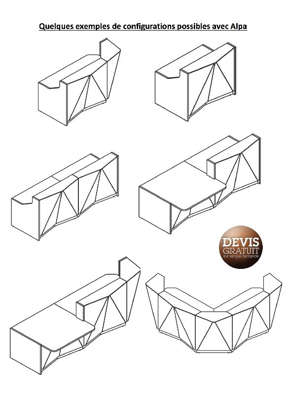Banque d'accueil d'angle Alpa - MDD - Gris brillant_9