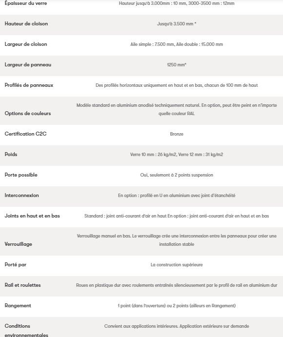 Visio - Cloisons mobiles en verre trempé - Espero BV - Profilés 45 mm_9