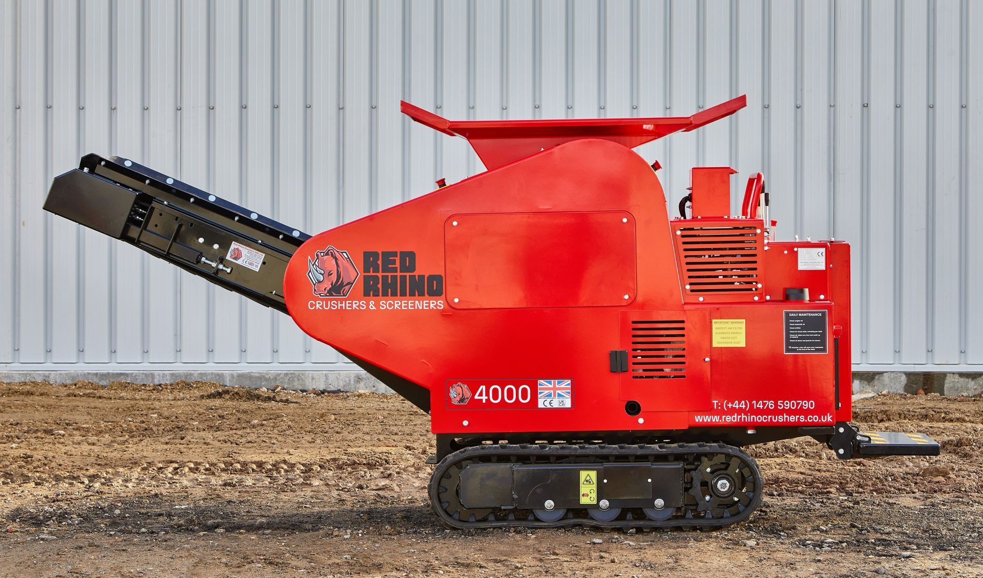 Mini concasseur avec largeur hors tout de 78 cm pour pour tout types de matériaux - 4000 RED RHINO_0