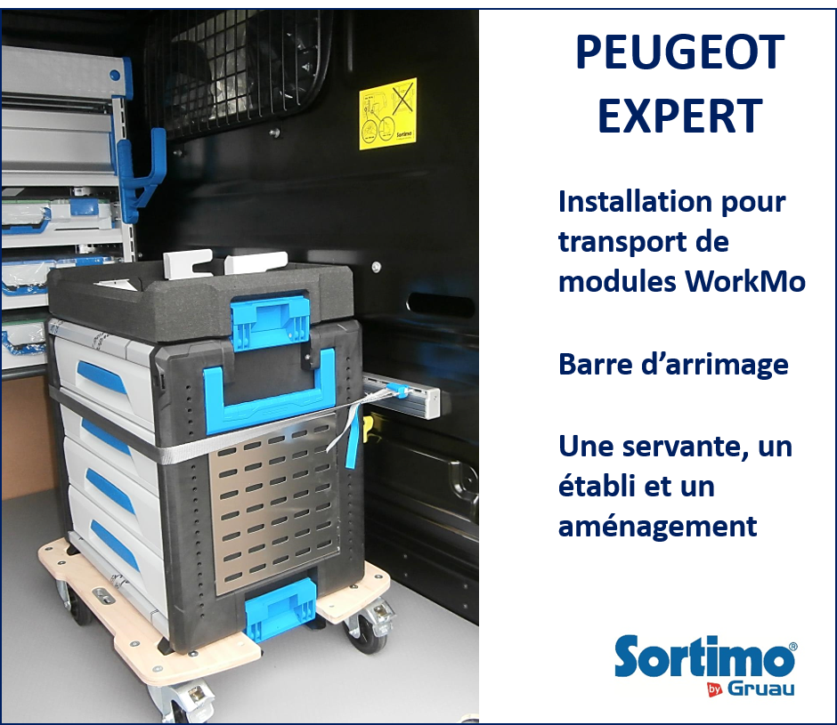 Aménagement intérieur efficace pour Peugeot Expert