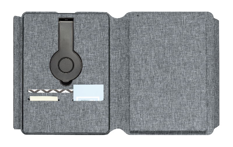 Carnet de notes chargeur sans fil - 5000 mAh - Polyester 300D RPET - Compatible Apple Watch® et iPhone® 12+_9